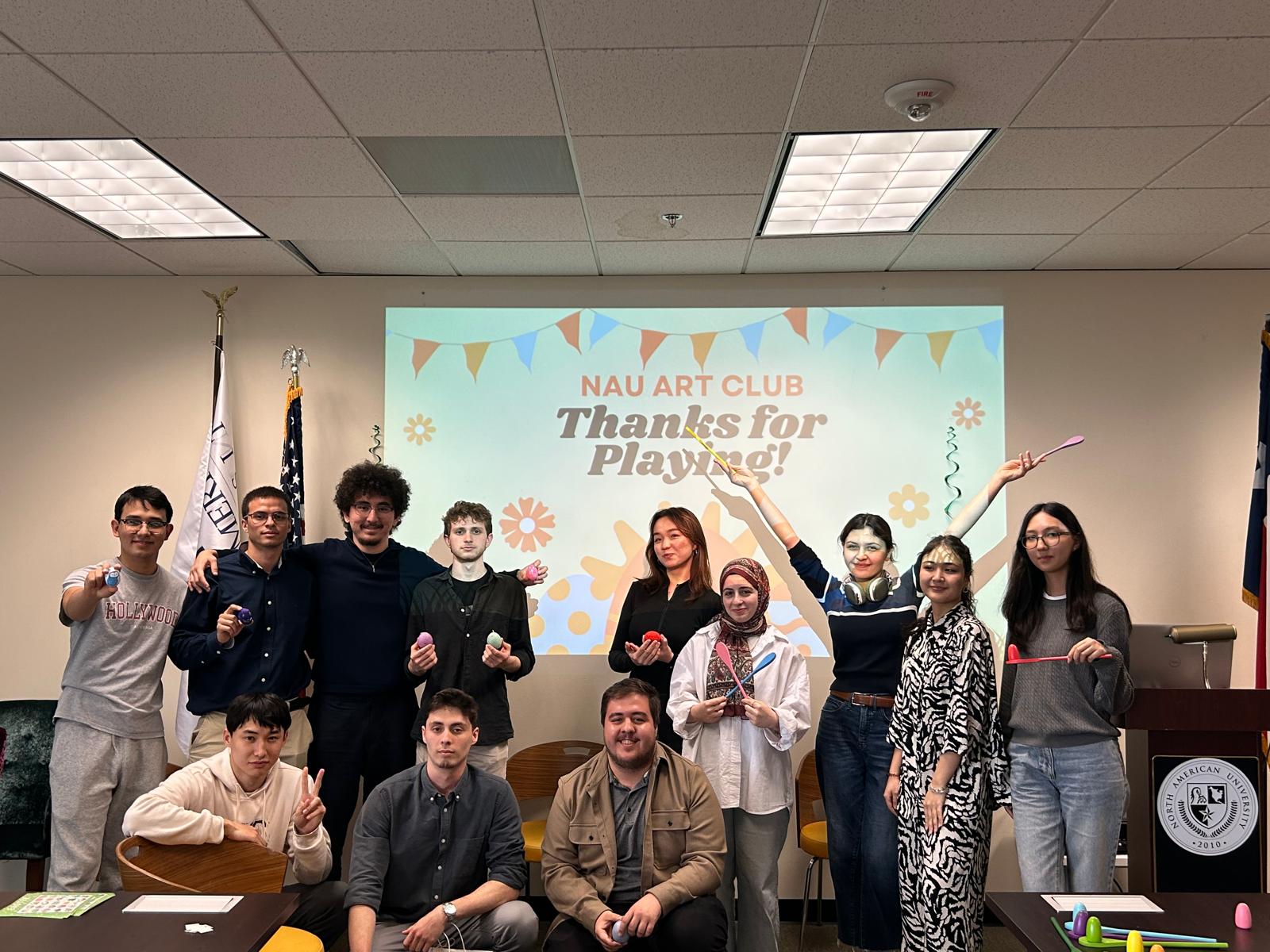 NAU Art Club game night group photo